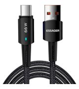Кабель Essager Sunset USB-A to Type-C 66W (0.5m) Black (EXCT-CGB01)