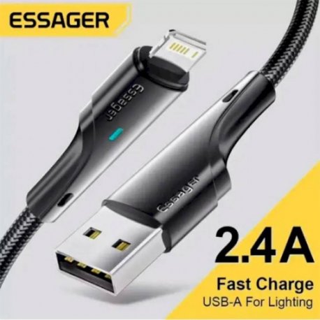 Кабель Essager Rousseau Fast Charging USB - Lightning (3m) Black (EXCL-LSC01)