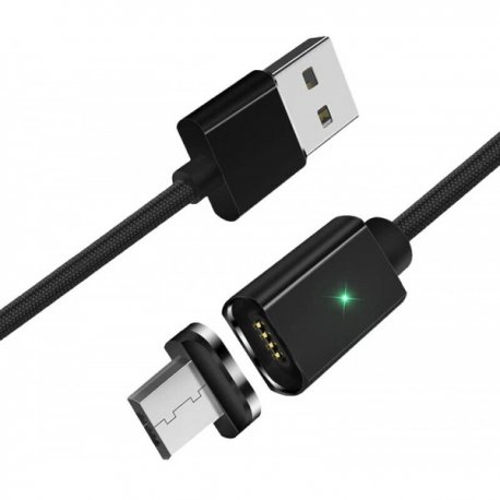 Кабель Essager Magic Power Magnetic USB - Micro USB (1m) Black (EXCCXM-ML01)