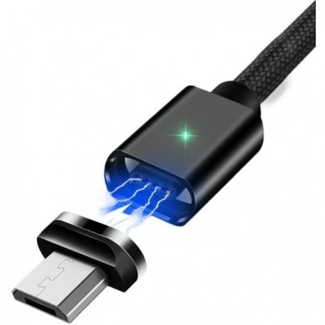 Кабель Essager Magic Power Magnetic USB - Micro USB (1m) Black (EXCCXM-ML01)