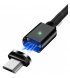 Кабель Essager Magic Power Magnetic USB - Micro USB (1m) Black (EXCCXM-ML01)