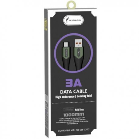 Кабель SkyDolphin S01V USB-microUSB (1m) Dark Green (USB-000584)