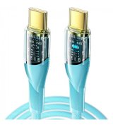 Кабель Essager Interstellar Transparent Design Type C to Type C 100W (1m) Blue (EXCTT1-XJ03-P)