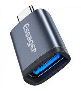 Переходник Essager Soray OT USB to Type-C Grey (EZJAC-SRA0G)