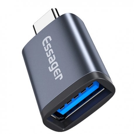 Перехідник Essager Soray OTG Micro to Type-C Grey (EZJMC-SRC0G)
