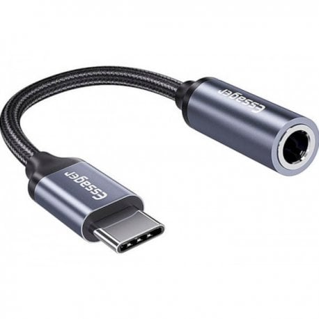 Адаптер Essager E01 Type c to 3.5mm Jack Headphone Adapter Grey (EZJE01-0G)