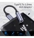 Адаптер Essager E01 Type c to 3.5mm Jack Headphone Adapter Grey (EZJE01-0G)