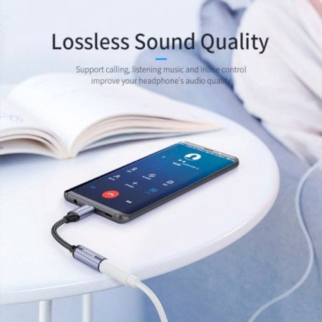 Адаптер Essager E01 Type c to 3.5mm Jack Headphone Adapter Grey (EZJE01-0G)