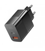 Сетевое зарядное устройство для Essager Pinchen 33W USB A + Type-C Black (ECTAC-PCB01-P)