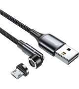 Кабель Essager Universal 540° Rotate Magnetic USB-A to Micro-USB (1m) Gray (EXCCXM-WC0G)