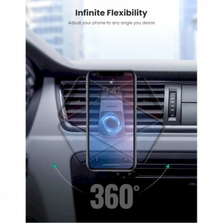 Автодержатель Ugreen LP290 Waterfall-Shaped Magnetic Phone Holder Black (80712B)