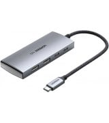 USB-хаб Ugreen CM417 USB-C to 4xUSB 3.0+HDMI Adapter Space Gray (20197)