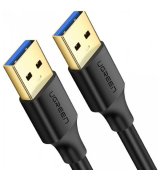 Кабель Ugreen US128 USB-A 3.0 to USB-A (2m) Black (10371)