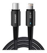 Кабель Essager Sunset Type-C to Lightning 20W (1m) Black (EXCTL-CG01)