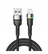 Кабель Essager Colorful LED USB-A to Lightning (1m) Black (EXCL-XCD01)