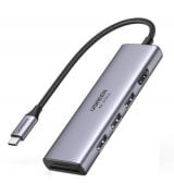 USB-хаб Ugreen CM511 USB-C to HDMI+2xUSB 3.2+2xUSB-C Gray (35999)