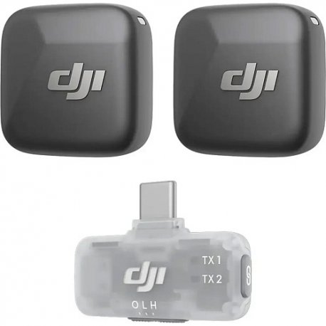 Мікрофонна радіосистема DJI Mic Mini Mobile Version (2 TX + 1 Mobile RX) Black