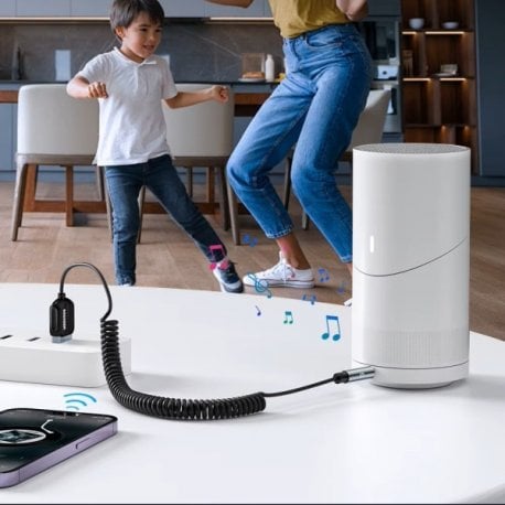 Беспроводной Bluetooth адаптер Essager Lingfeng Bluetooth 5.0 A USB to 3.5mm Grey (EBT-LF01-P)