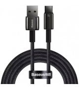 Кабель Baseus Tungsten Gold Fast Charging USB to Type-C 100W (2m) Black (CAWJ000101)