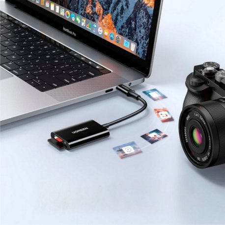 Кардидер Ugreen CM265 USB-C 3.1 Card Reader для TF/SD Black (35622)
