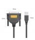 Кабель Ugreen US167 USB to DB25 Parallel Printer Cable (2m) Black (20224)