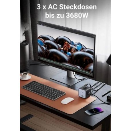 Сетевой фильтр Ugreen CD268 DigiNest Cube 65W Grey (60113)