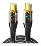 Кабель Essager Interstellar Transparent Charging Type-C to Type-C (2m) Black (EXCTT1-XJA01-P)