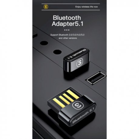 Бездротовий Bluetooth адаптер Essager Cooler USB Bluetooth 5.1 Black (EBTMQ-XK01)