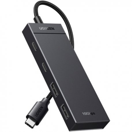 USB-хаб Ugreen CM806 USB-C to 2xUSB-A + 2xUSB-C 3.2 Black (35583)