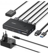 Комутатор Ugreen AK502 HDMI KVM Switch 2 in 1 Black (45452)