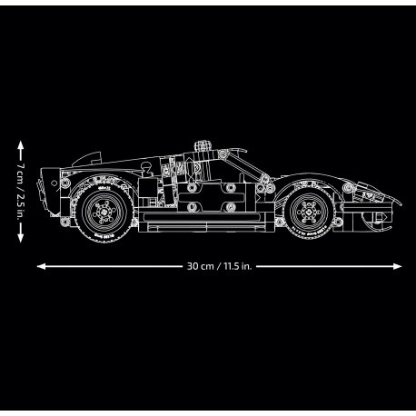 Конструктор LEGO Technic Автомобиль для гонок Ford GT40 MKII 1966 (42223)