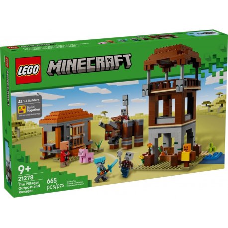 Конструктор LEGO Minecraft Аванпост разбойников и опустошитель (21278)