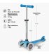 Триколісний самокат Micro Mini Deluxe Glow LED до 50 кг Arctic Blue (MMD215)