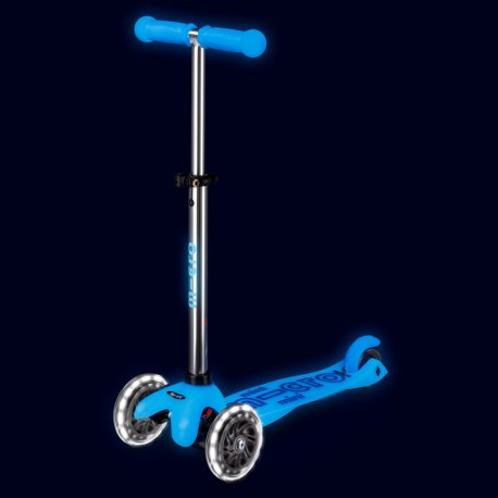 Триколісний самокат Micro Mini Deluxe Glow LED до 50 кг Arctic Blue (MMD215)