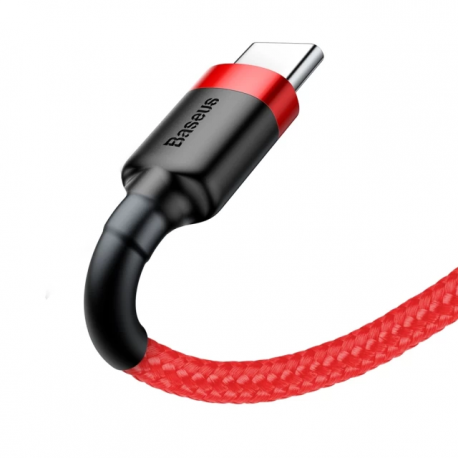 Кабель Baseus Cafule Cable USB for Type-C 3A 1M Red (CATKLF-B09)