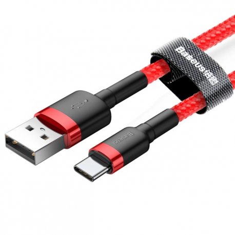 Кабель Baseus Cafule Cable USB for Type-C 3A 1M Red (CATKLF-B09)