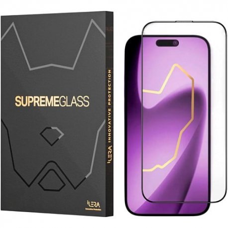 Захисне скло iLera DeLuxe Original Glass 2.0 для iPhone 17 Black (iLFCDL17)