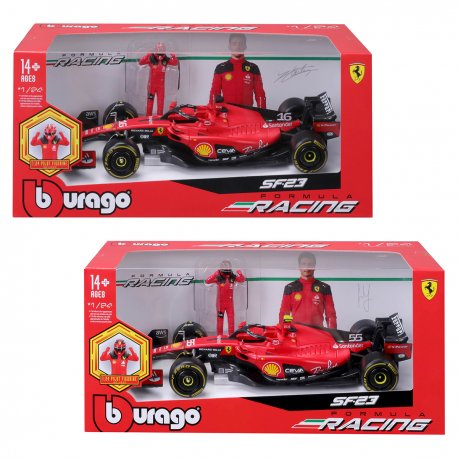 Автомодель с фигуркой Bburago Ferrari SF-23 (18-26809)