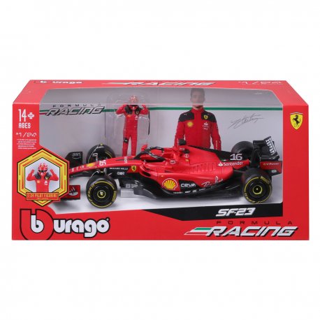 Автомодель с фигуркой Bburago Ferrari SF-23 (18-26809)