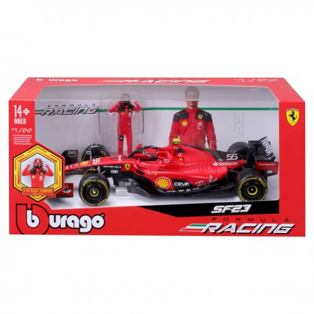 Автомодель с фигуркой Bburago Ferrari SF-23 (18-26809)