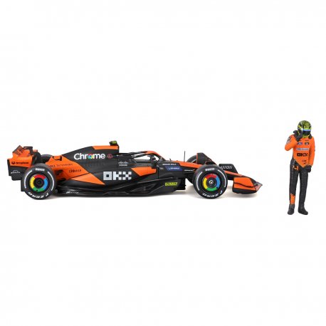 Автомодель с фигуркой Bburago McLaren MCL38 (Random) (18-28040)