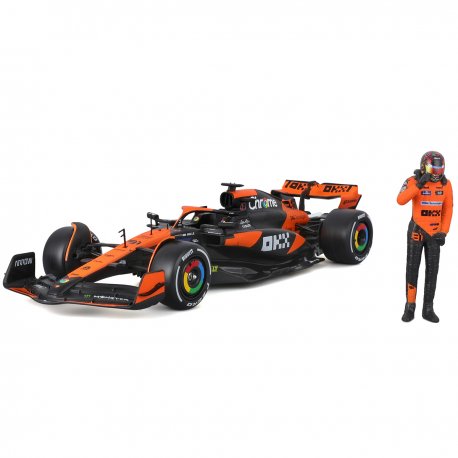Автомодель с фигуркой Bburago McLaren MCL38 (Random) (18-28040)