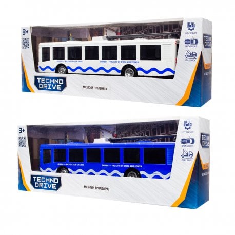 Автомодель TechnoDrive Городской троллейбус Днепр (KM250424)