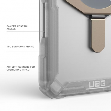 Чехол UAG для iPhone 17 Pro Max Plasma XTE MagSafe Clear/Titanium (114528114G36)