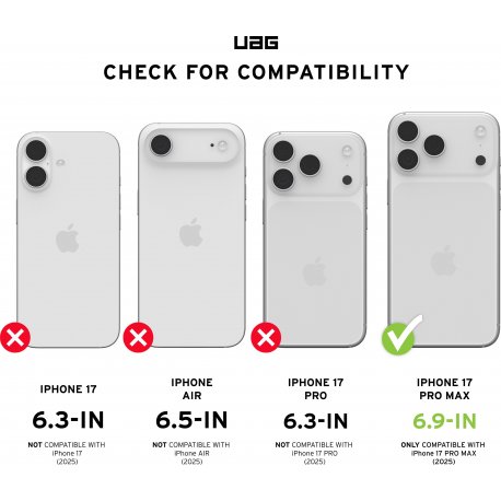 Защитное стекло UAG для Apple iPhone 17 Pro Max Clear (14438211VNA)