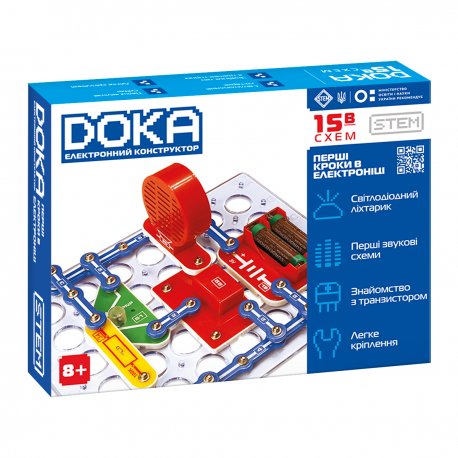 Конструктор электронный Doka Первые шаги в электронике В (D70710)