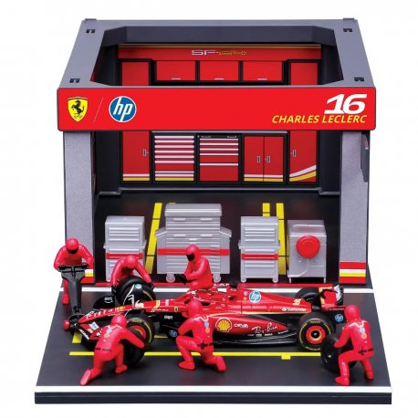 Игровой набор Bburago Pit Pass Ferrari SF-24 1:43 (18-36862 (№16))