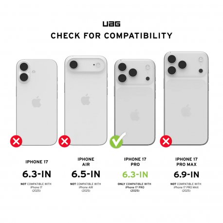 Захисне скло UAG для iPhone 17 Pro Clear (14438311VNA)