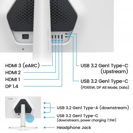 Монитор BenQ 27" EX271Q White (9H.LNCLB.QBE)