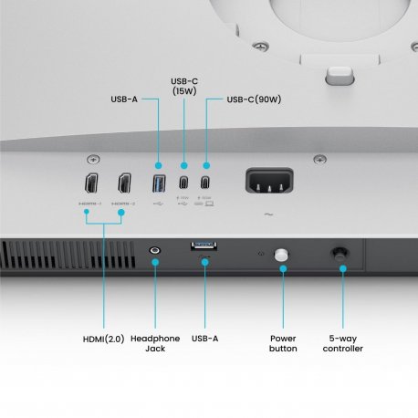 Монитор BenQ 27" MA270U Silver (9H.LMWLB.QBE)